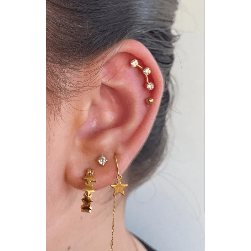 Oor Piercing van Goudkleurig Staal - Unisex