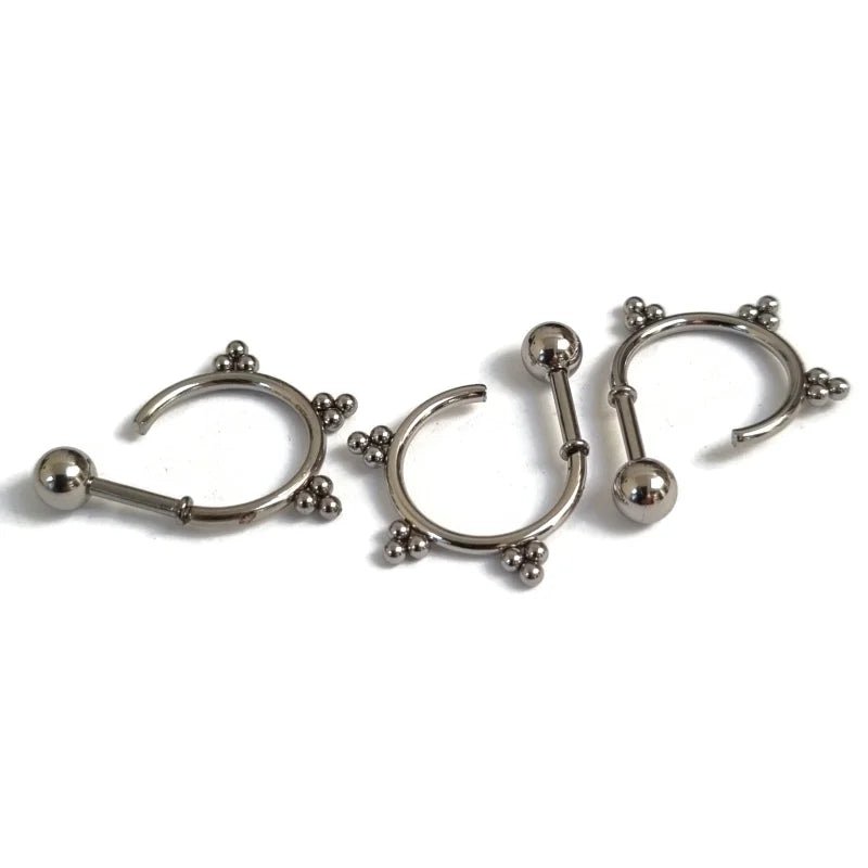 Fantasie Helixpiercing met 3 Bolletjes - Unisex