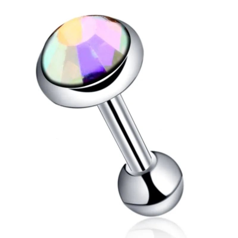 Multicolor Steentje Helixpiercing 5mm - Unisex
