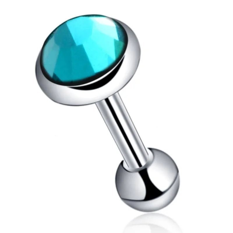 Chirurgisch Stalen helix oorbel blauw - Unisex