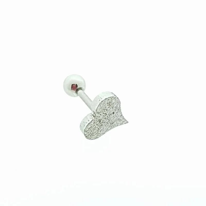 Luxe Helixpiercing Hartje Gediamanteerd - Unisex