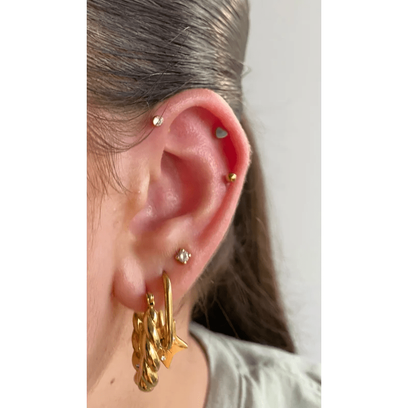 Hartje Helix Piercing van Chirurgisch Staal - Unisex