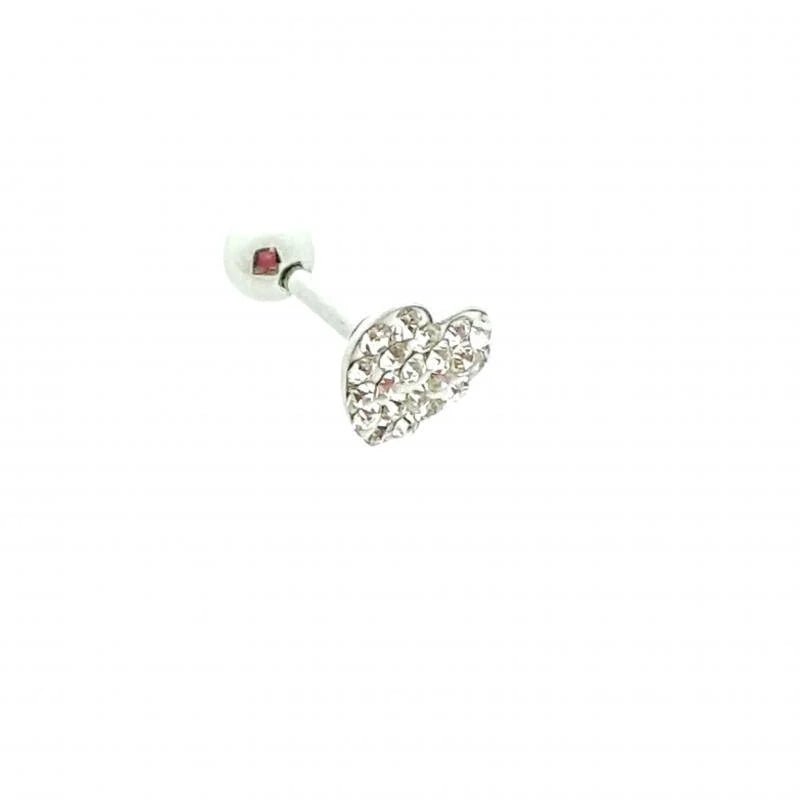 Hart Strass Helixpiercing Oorbellen - Unisex