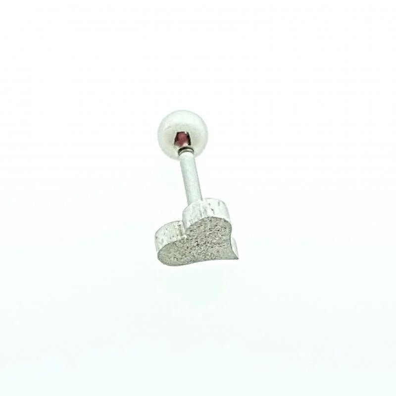Stalen Helixpiercing sandblasted Hart - Unisex