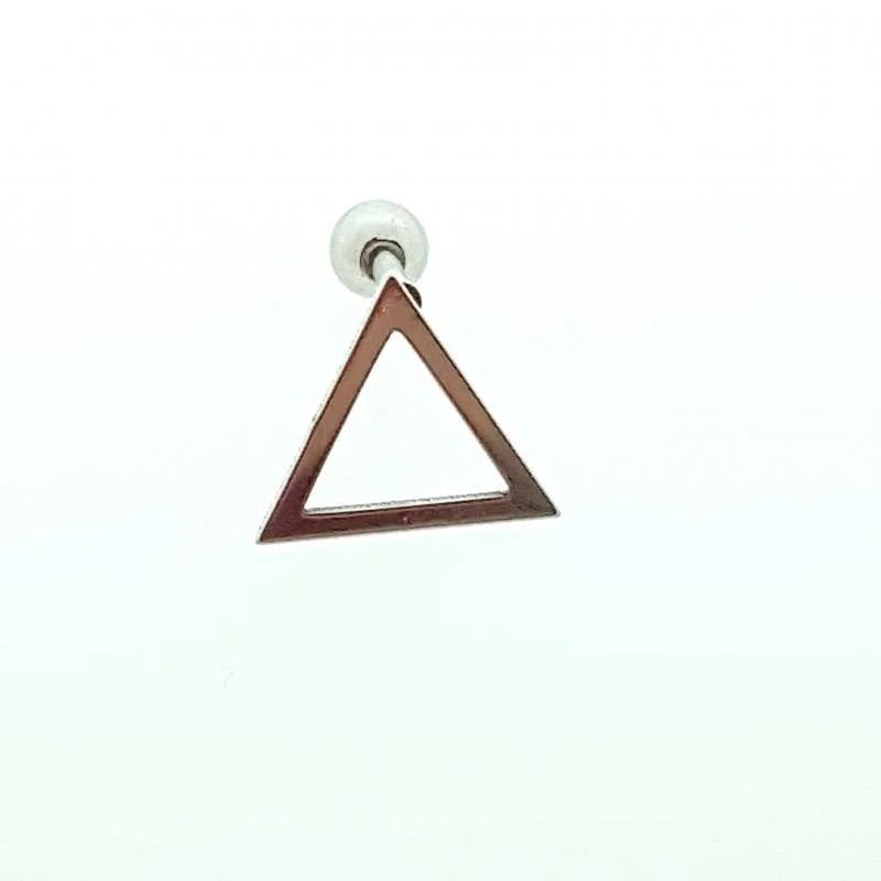 Stijlvolle Helixpiercing Driehoek - Zilverkleurige Piercing - Unisex