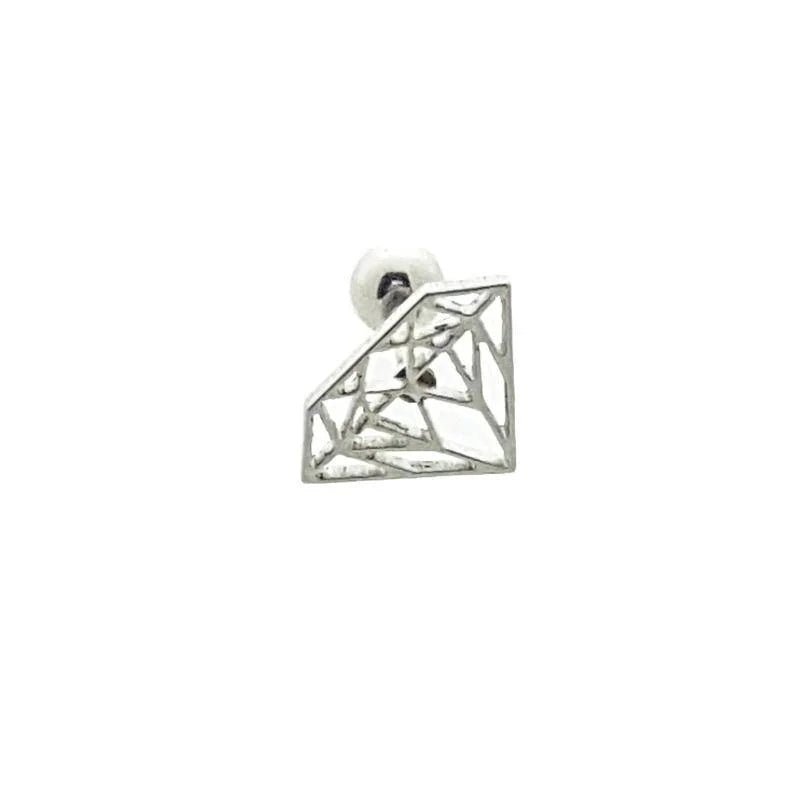 Diamant Chirurgisch Stalen Helix piercing oor - Unisex