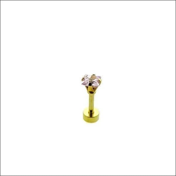 Helix Piercing met Roze Zirkonia Goudkleur - Unisex