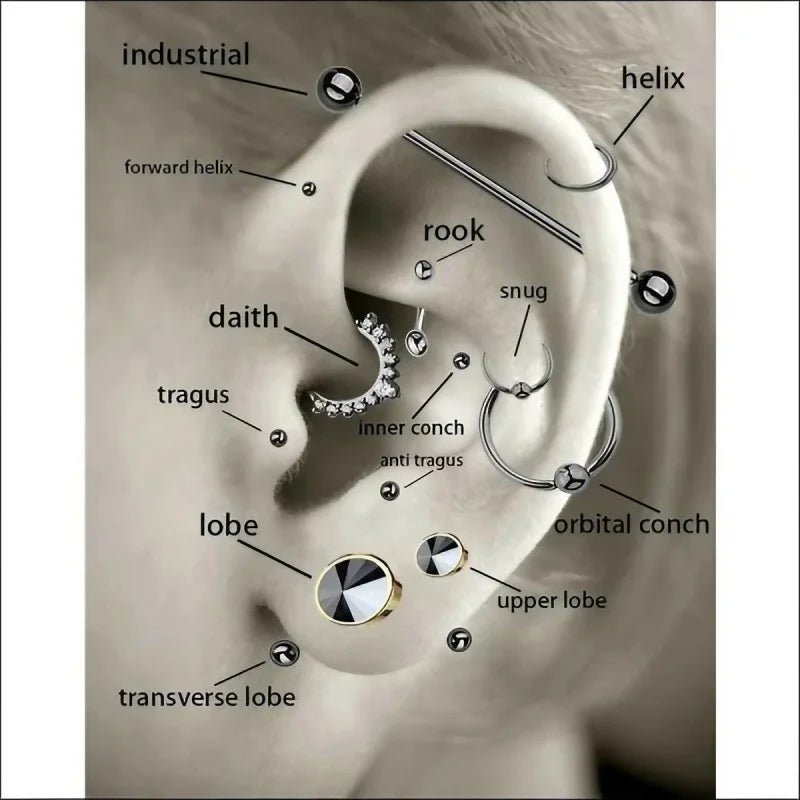 Stalen Bloem Helix Tragus Oorbellen - Unisex