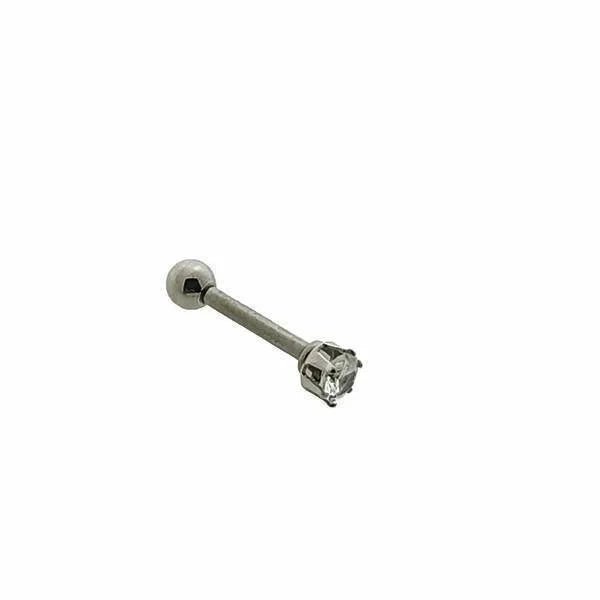 Transparante Zirkonia Helix Oorbellen - Unisex