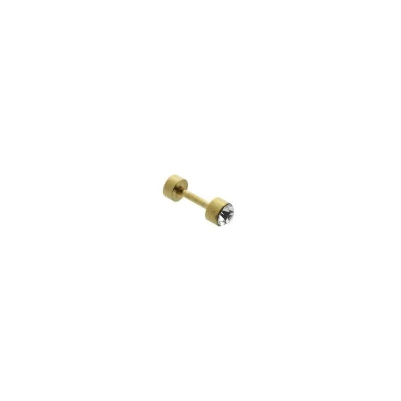 Helix Piercing met Zirkonia Goudkleurig - Unisex
