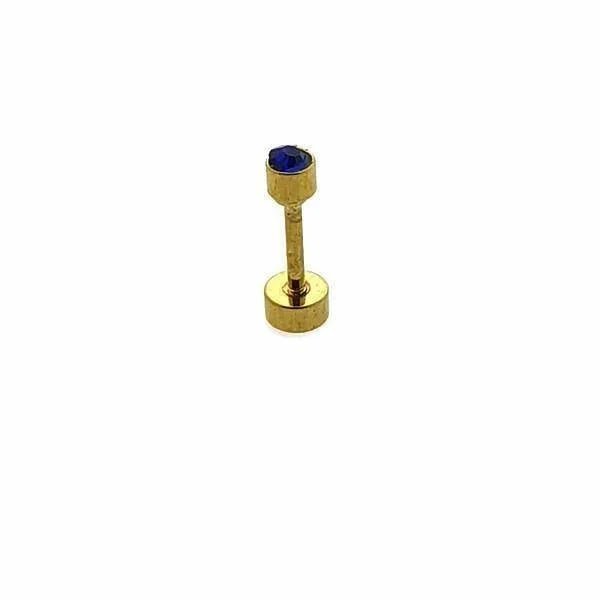 Donkerblauwe Helix Piercing  Chirurgisch Staal - Unisex
