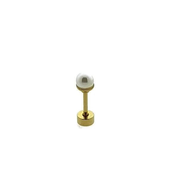 RVS Helix Piercing met Parel Diverse Kleuren 8x1.2mm - Tragus Labret - Unisex