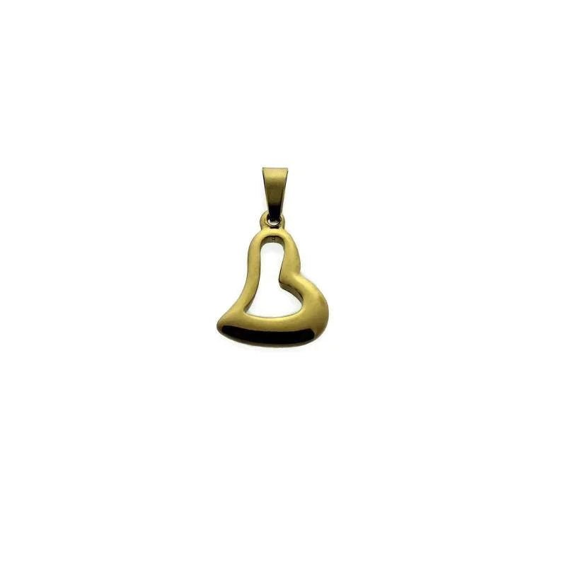 Goudkleurige Stalen Hartje Hanger - Unisex