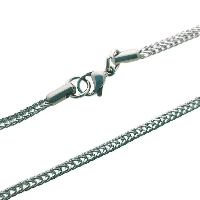 Zilverkleurige Vierkante Gourmet Ketting Staal &acirc;&euro;&ldquo; Unieke Schakelketting RVS - Unis