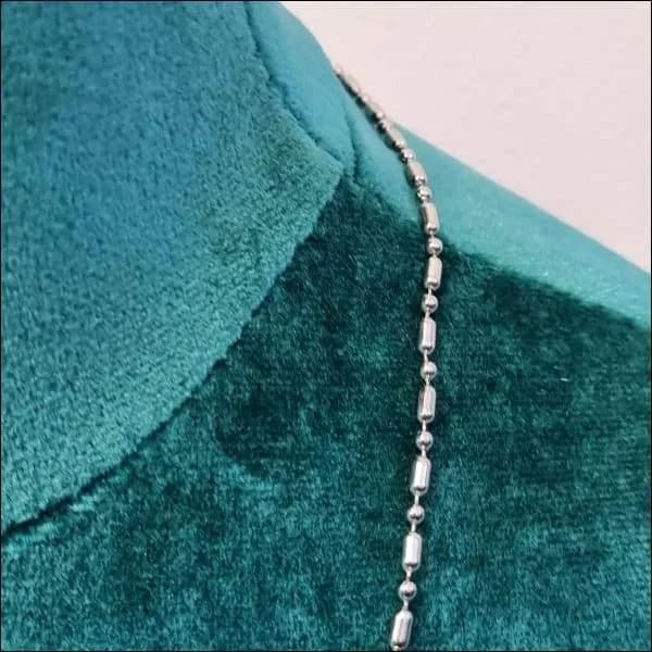 Halsketting Bolletjes & Ovale Schakel Staal &acirc;&euro;&ldquo; 60cm RVS Unisex - Unisex