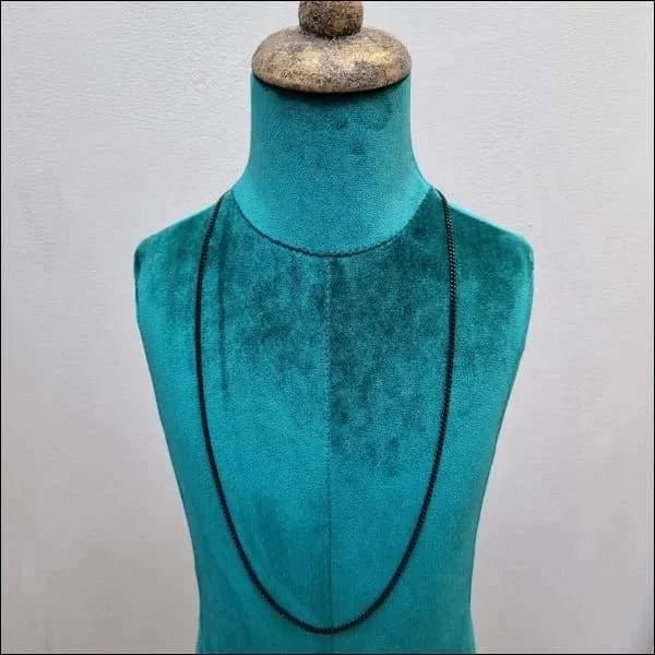 Zwarte Cuban Schakelketting Staal &acirc;&euro;&ldquo; Gourmet Schakel Stoere Ketting - 75cm / 3mm -