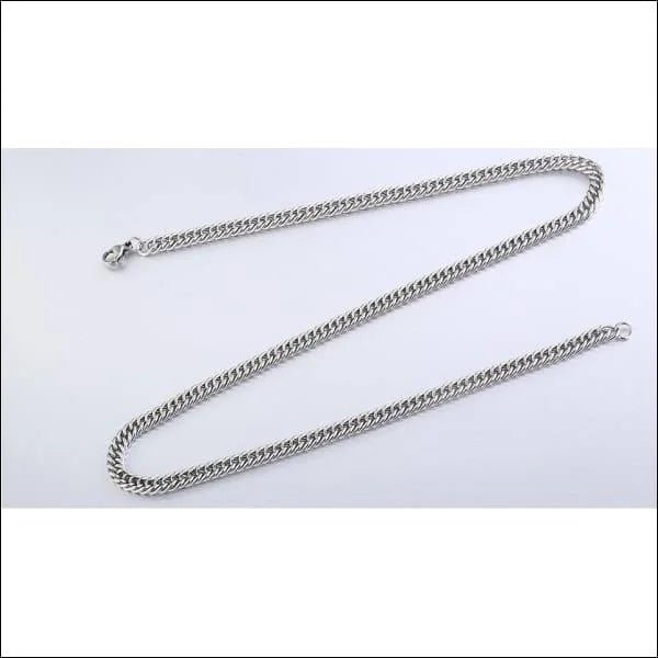 Gourmetketting Staal Zilverkleurig &acirc;&euro;&ldquo; 60cm Soepele Schakelketting RVS - Unisex