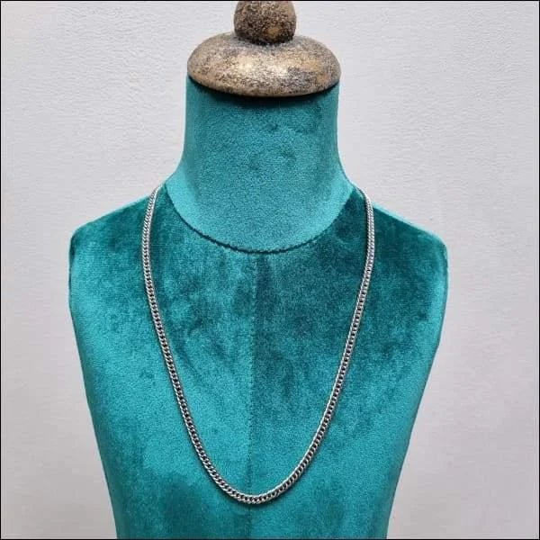 Gourmetketting Staal Zilverkleurig &acirc;&euro;&ldquo; 60cm Soepele Schakelketting RVS - Unisex