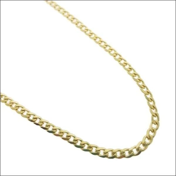 Goudkleurige Gourmetketting 4mm &acirc;&euro;&ldquo; Staal Karabijnsluiting Schakelketting - Unisex