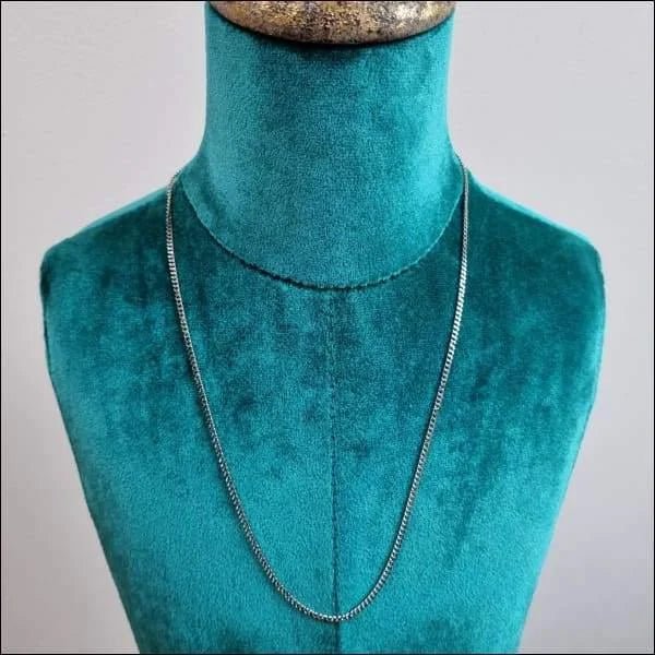 Zilverkleurige Stalen Gourmetketting &acirc;&euro;&ldquo; 55cm Fijne Schakelketting RVS - Unisex