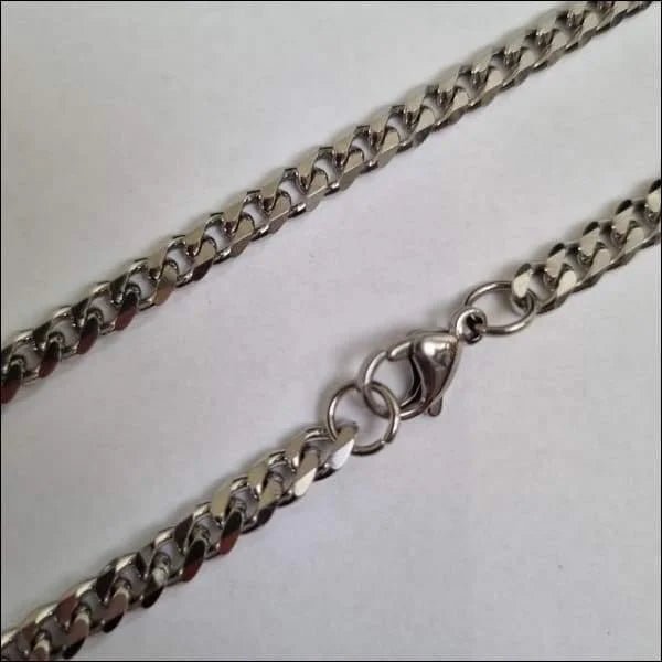 Zilverkleurige Gourmet Ketting Staal &acirc;&euro;&ldquo; Klassieke Schakelketting RVS - Unisex