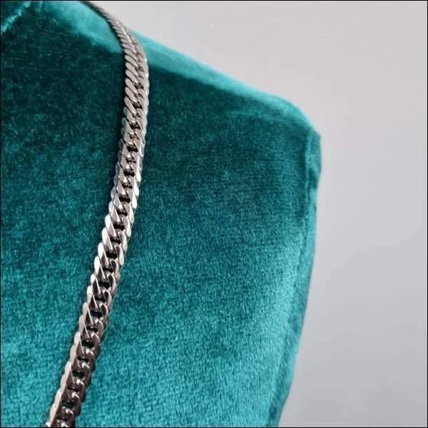 Stalen Gourmet Ketting Zilverkleurig &acirc;&euro;&ldquo; 55cm Schakelketting Dames Heren - Unisex