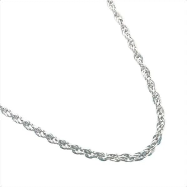 Zilverkleurige Gevlochten Stalen Ketting &acirc;&euro;&ldquo; 75cm Dames Schakelketting RVS - Unisex