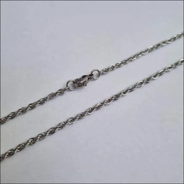 Zilverkleurige Gevlochten Stalen Ketting &acirc;&euro;&ldquo; 75cm Dames Schakelketting RVS - Unisex