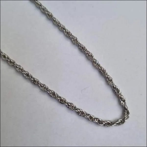 Zilverkleurige Gevlochten Stalen Ketting &acirc;&euro;&ldquo; 75cm Dames Schakelketting RVS - Unisex
