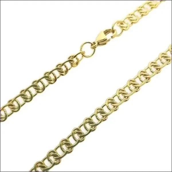Fantasie Ketting Staal Goudkleurig &acirc;&euro;&ldquo; 50cm Unieke Schakelketting Dames - Unisex