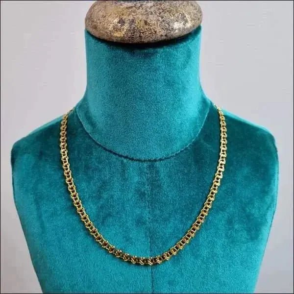 Fantasie Ketting Staal Goudkleurig &acirc;&euro;&ldquo; 50cm Unieke Schakelketting Dames - Unisex