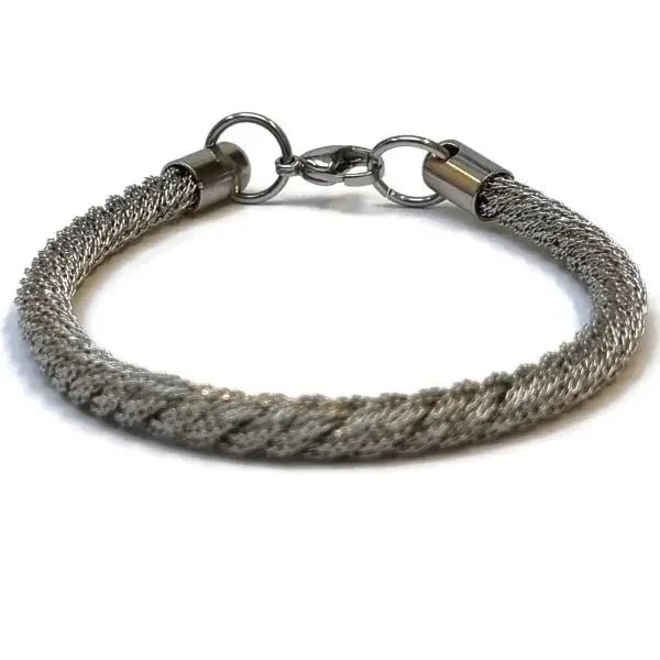 Stijlvolle Zilverkleurige Fantasie Armband staal - Dames