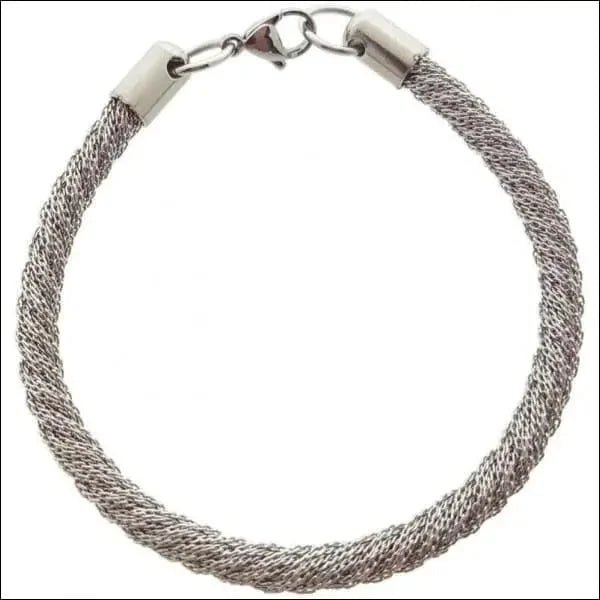 Stijlvolle Zilverkleurige Fantasie Armband staal - Dames