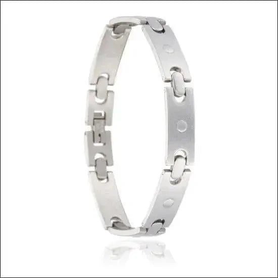 Stoere Edelstalen Armband 21cm - Zilverkleurig - Heren