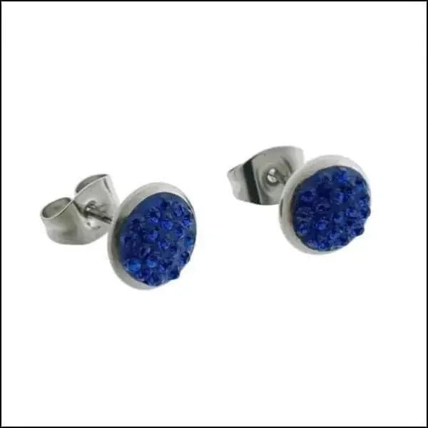 Druzy Oorbellen met Kristal RVS - AB Transparant -