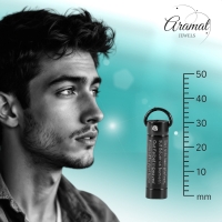 Crematiehanger Buis Gebed Staal Zwart &acirc;&euro;&ldquo; 3x0,9cm Gedenksieraad - Unisex