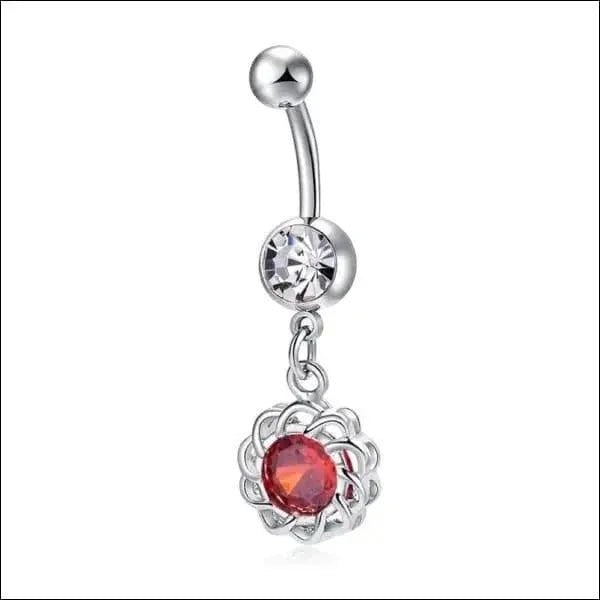 Prachtige Stalen Navelpiercing met Zirkonia - Unisex
