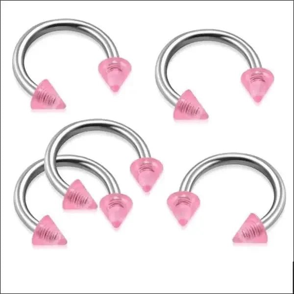 Chirurgisch Stalen Roze circular piercing 10mm - Unisex