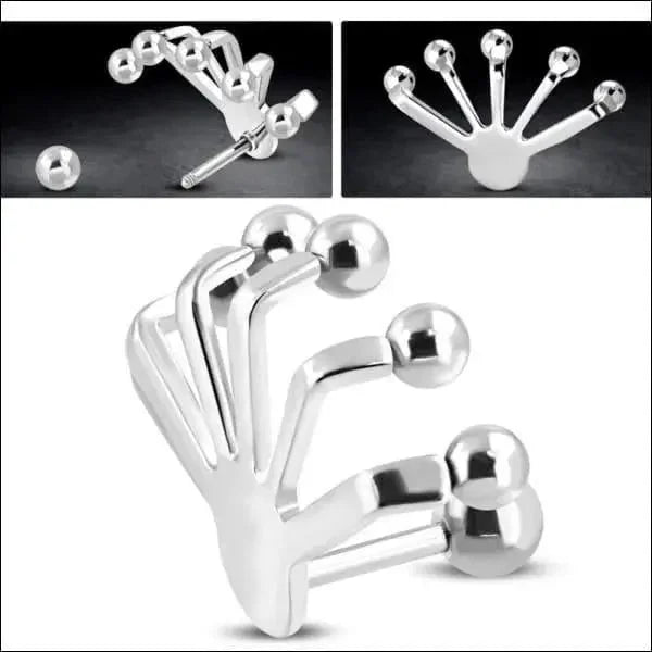 Stalen Helix Oorpiercing Bolletjes - Gaaf Effect - Unisex