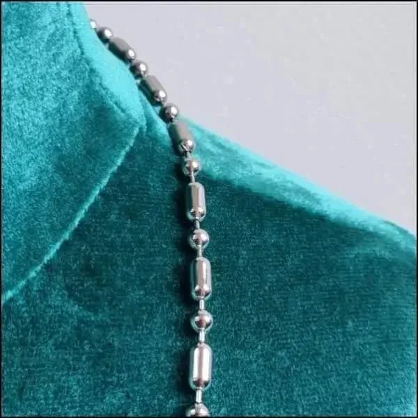 Zilverkleurige Bolletjes Ketting RVS &acirc;&euro;&ldquo; Stalen Tagketting Dames Heren - 60cm / 5mm