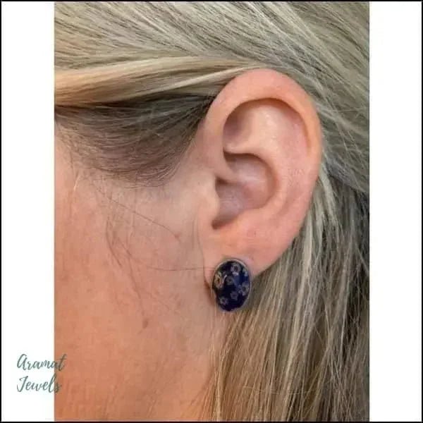 Stijlvolle Murano Glas Bloemen Oorbellen - Groen -