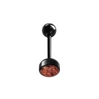 Bioplast Tongpiercing met Dierenhuid Motief - Panter-Bruin -