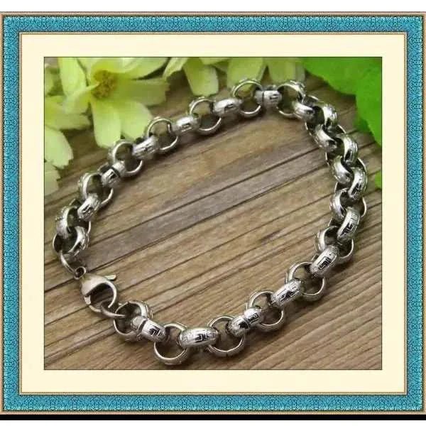 Elegante Grieks Motief Armband staal