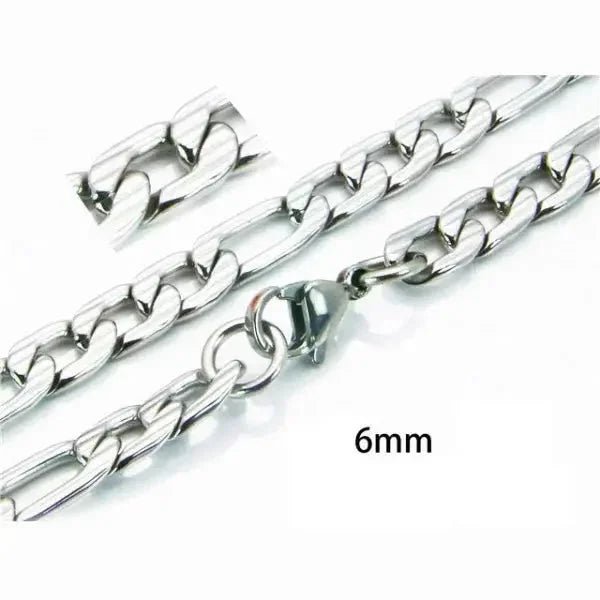 Zilverkleurige Figaro Ketting RVS &acirc;&euro;&ldquo; Dames & Heren Schakelketting Staal - Unis