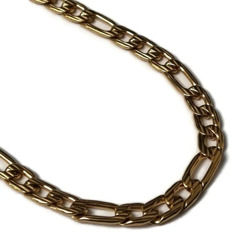Goudkleurige Figaro Ketting Staal &acirc;&euro;&ldquo; Dames & Heren Schakelketting RVS - Unisex