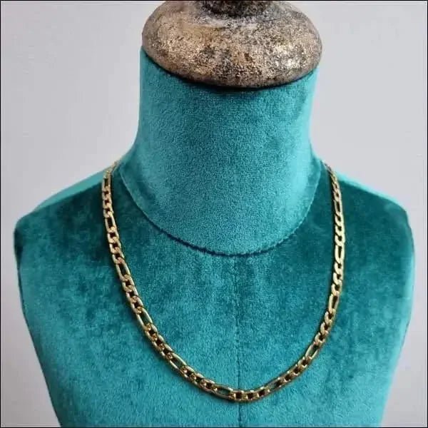 Goudkleurige Figaro Ketting Staal &acirc;&euro;&ldquo; Dames & Heren Schakelketting RVS - Unisex