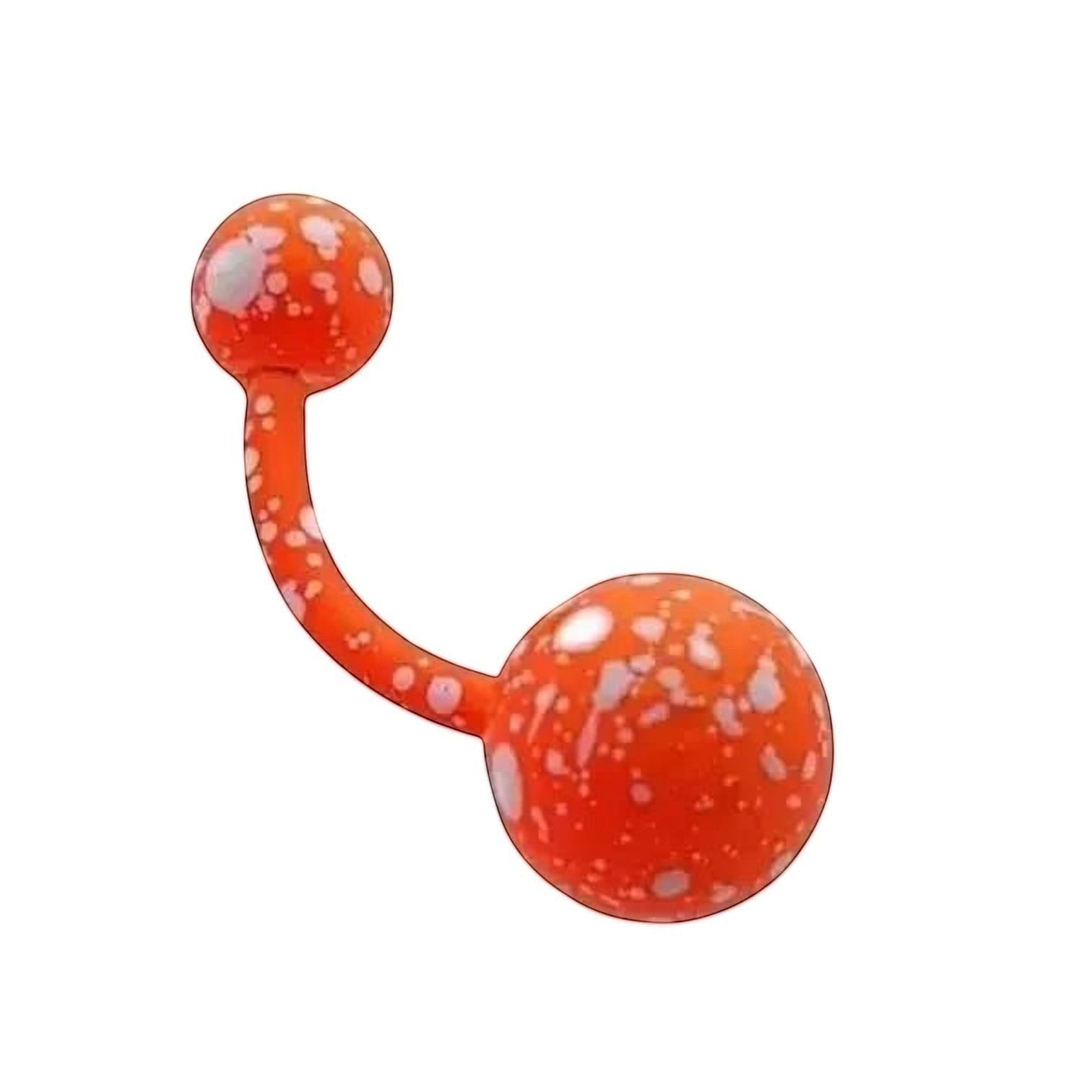 Stalen navelpiercing met spetters - Fel Oranje - Dames