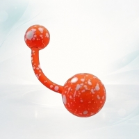Stalen navelpiercing met spetters - Fel Blauw - Dames