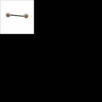 Trendy Parel Tongpiercing -Staal - Creme -