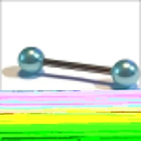 Trendy Parel Tongpiercing -Staal - Creme -